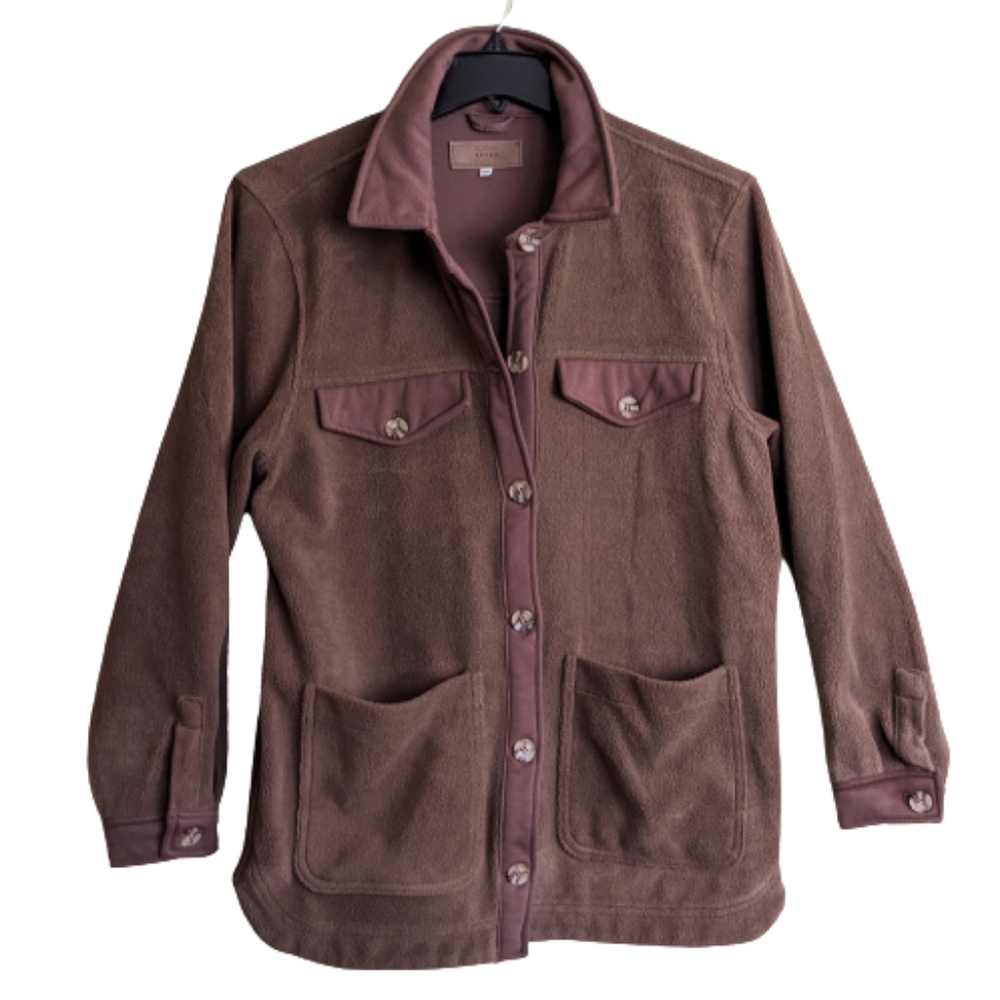 Blank NYC Utility Jacket Brown Size XL Fleece